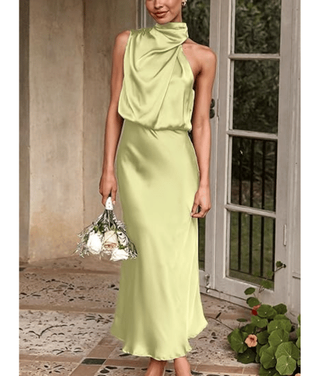 Green Black Tie Wedding guest Outfit