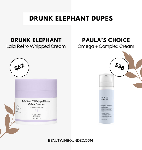 Drunk Elephant Lala Retro Whipped Cream Dupe