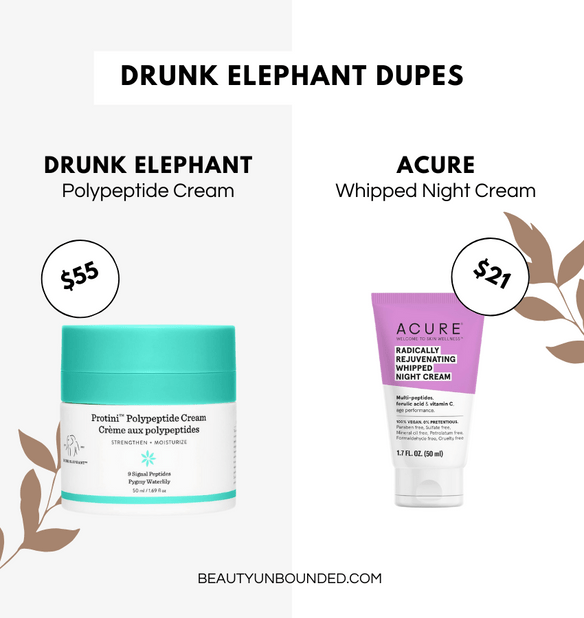 Drunk Elephant Polypeptide Moisturizer Dupe