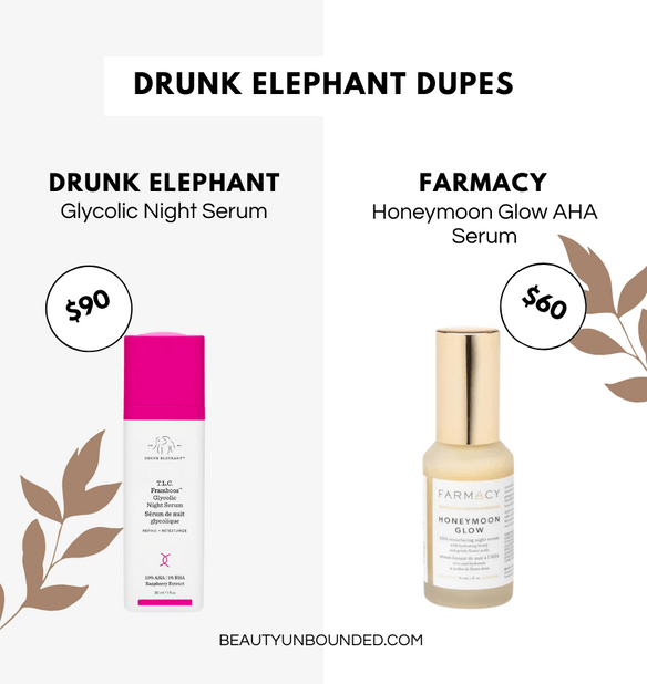 Drunk Elephant TLC Framboos Glycolic Night Serum Dupe