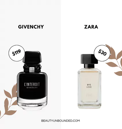 Bye love Zara Dupe For Givenchy L'interdit Intense