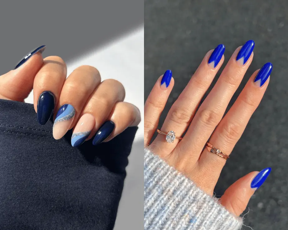 Vibrant blue nails