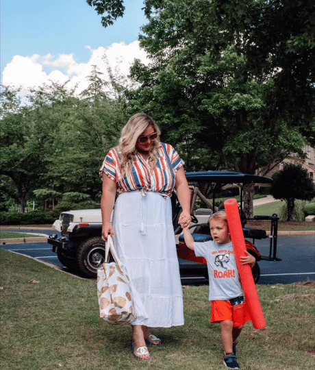 Formal Striped Top + Skirt