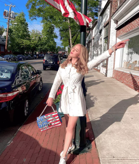 Basic Dress With 4th Of July Bag